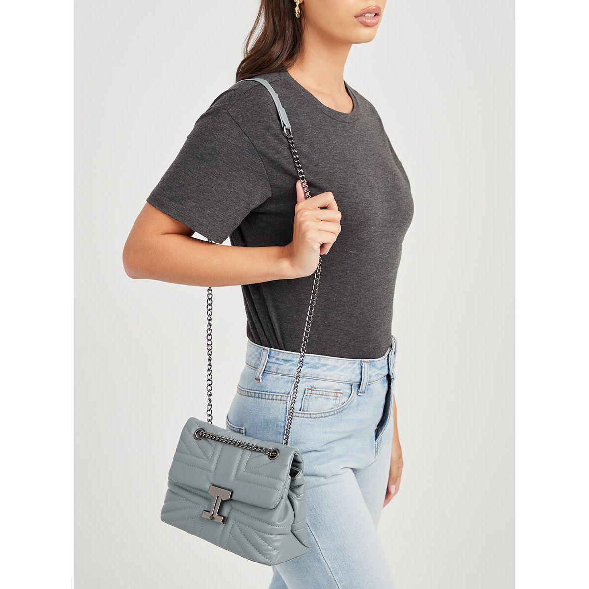 Styli Stitch Detail Chain Strap Shoulder Bag-women-bagsandwallets-handbags-image-1