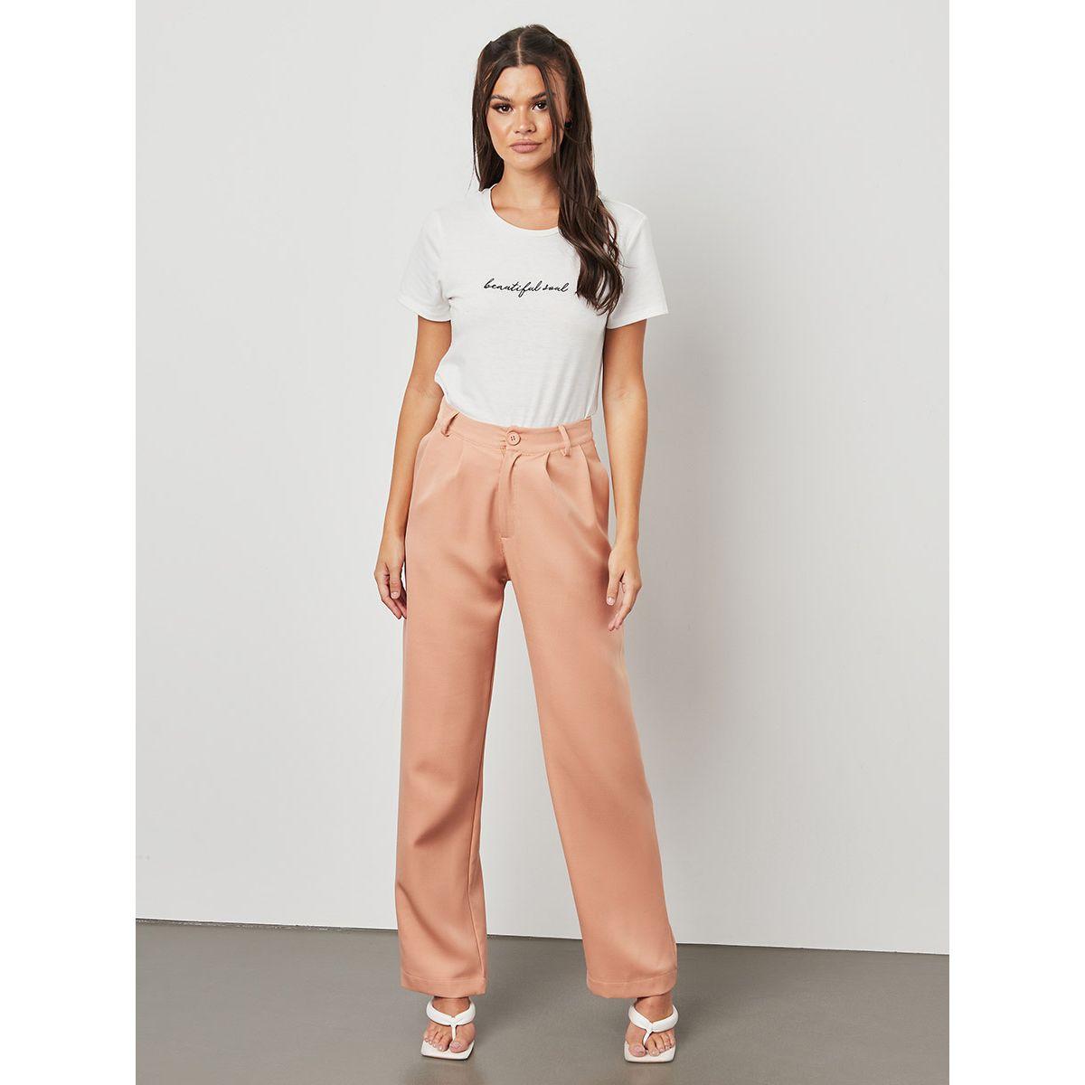Styli Pleat Detail Wide Leg Tailored Trouser-women-clothing-bottoms-trousers-image-2
