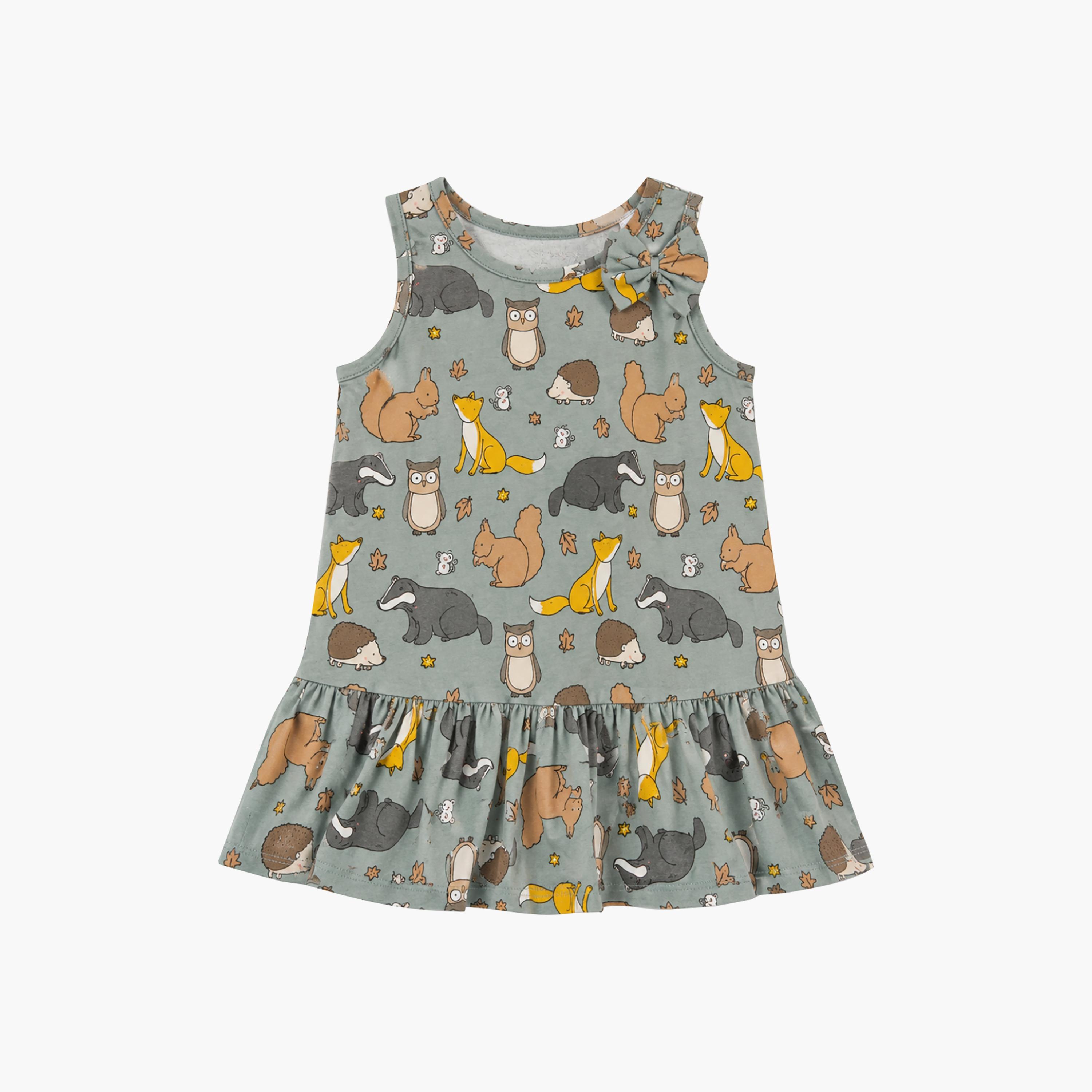 فستان بدون أكمام بطبعة حيوانات الغابة من بيبي كلو-girls-clothing-dressesandjumpsuits-image-5
