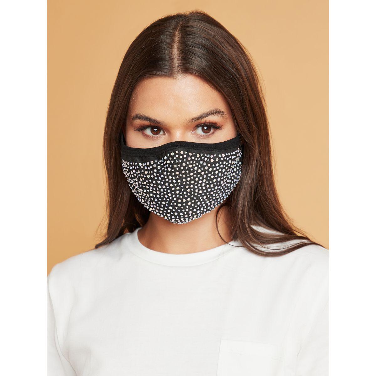 Styli Rhinestone DÃ©cor Face Mask-women-clothingaccessories-fashionmasks-image-2