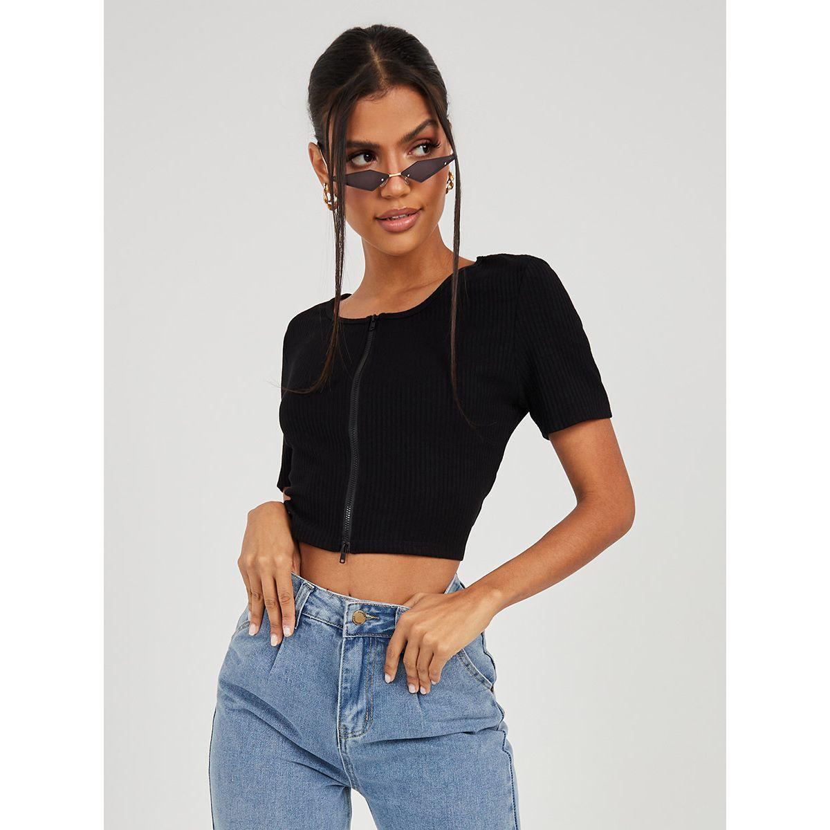 تيشيرت قصير بأكمام طويلة-women-clothing-tshirts-image-1
