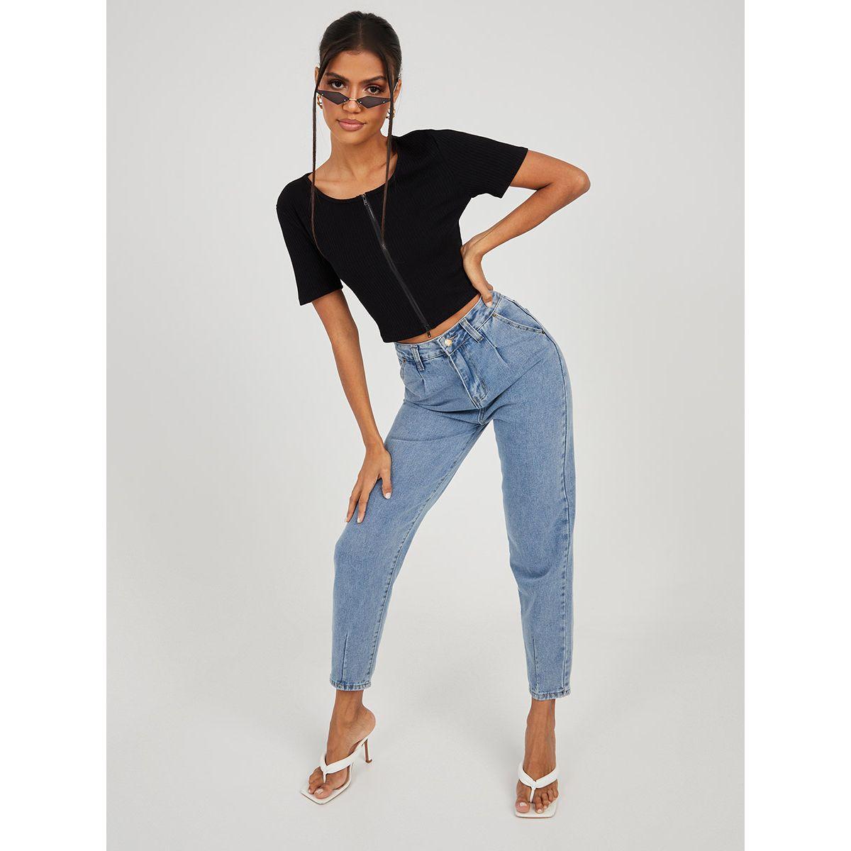 تيشيرت قصير بأكمام طويلة-women-clothing-tshirts-image-2