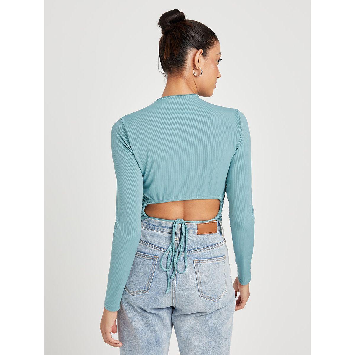 بلوزة بياقة عالية واكمام طويلة من ريد تايب-women-clothing-shirtsandblouses-blouses-image-1