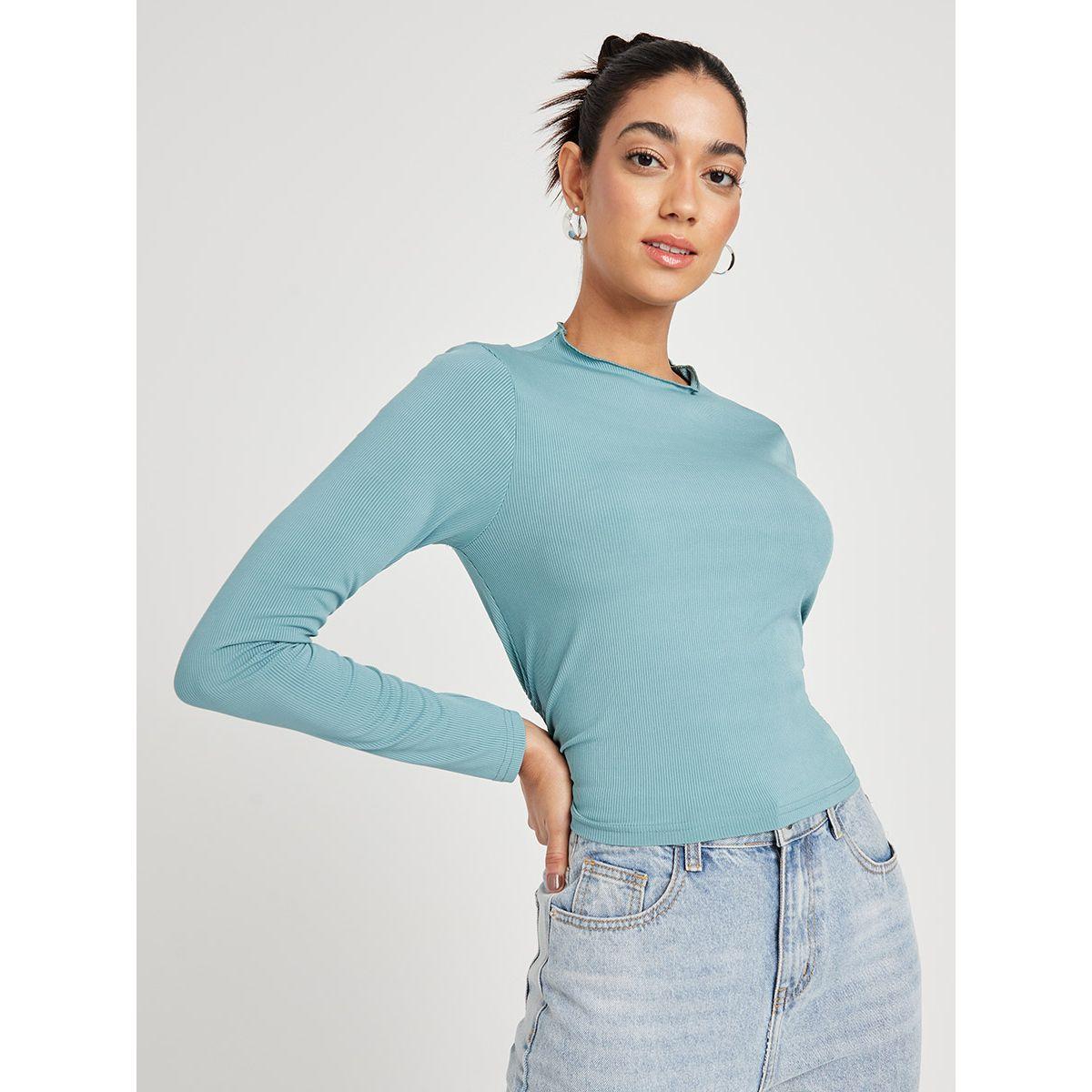 بلوزة بياقة عالية واكمام طويلة من ريد تايب-women-clothing-shirtsandblouses-blouses-image-2