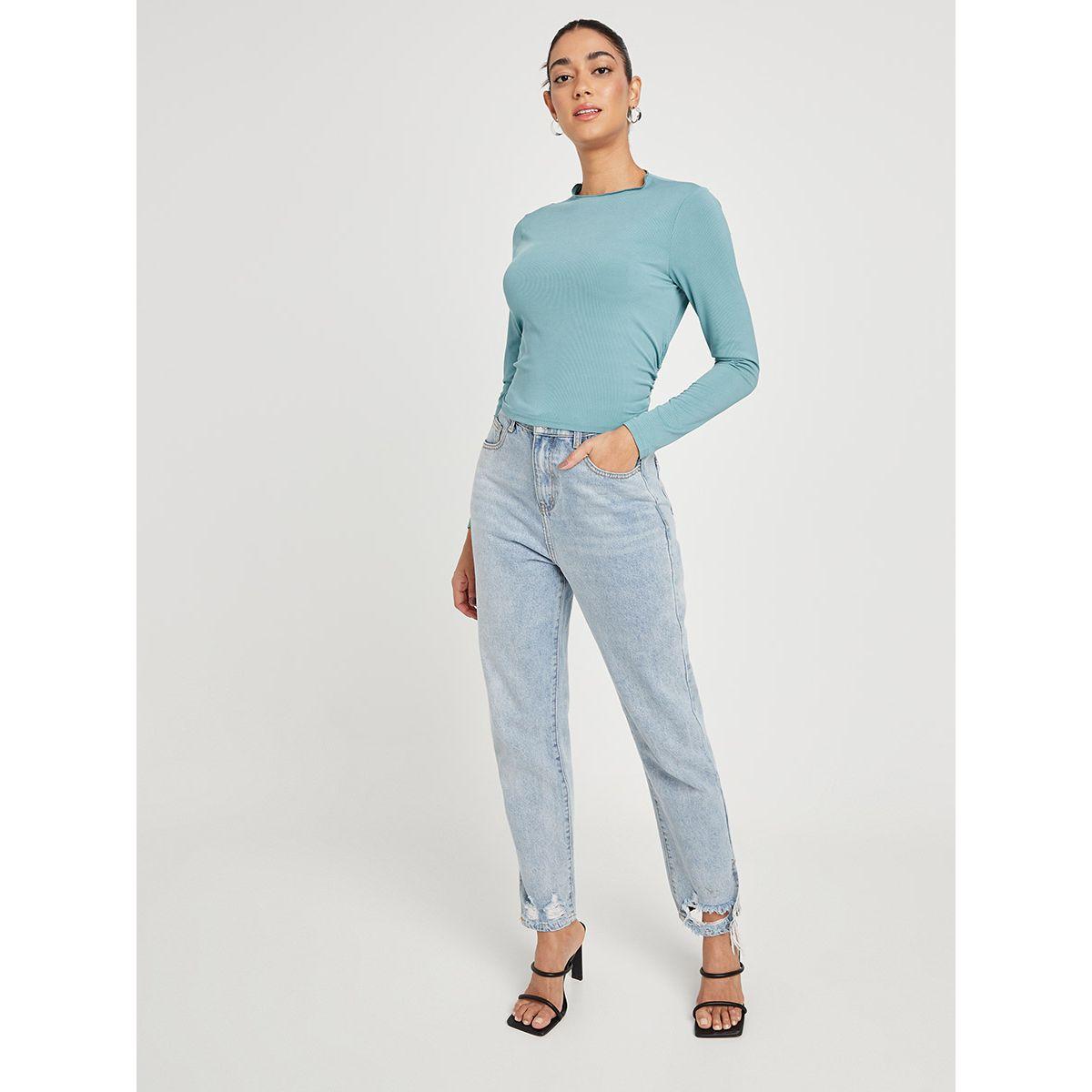 بلوزة بياقة عالية واكمام طويلة من ريد تايب-women-clothing-shirtsandblouses-blouses-image-3
