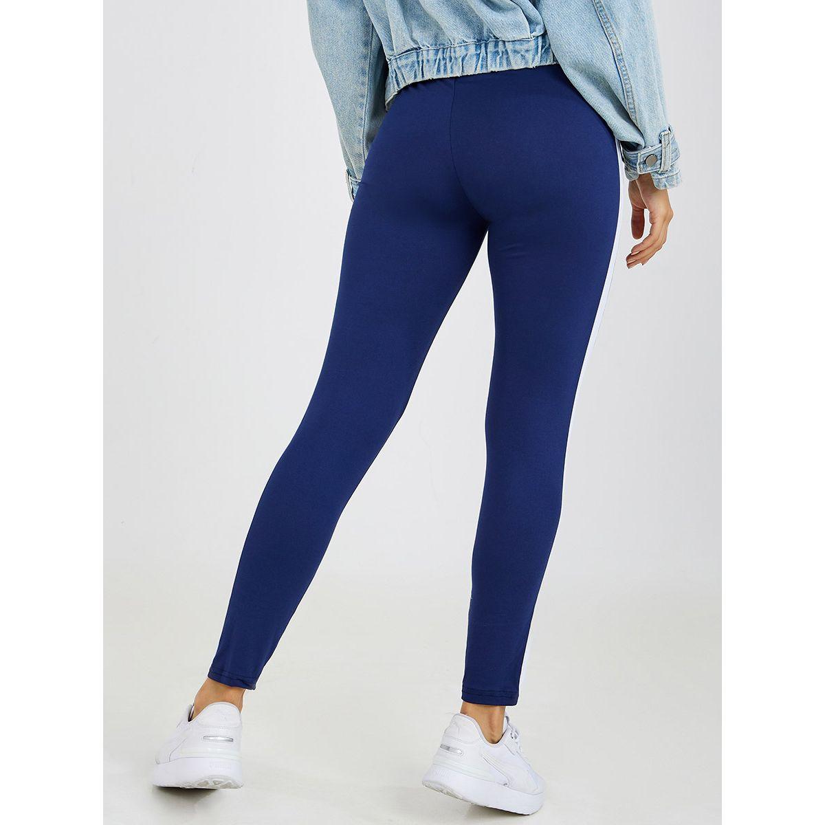 Styli Side Striped Elastic Waistband Leggings-women-clothing-bottoms-leggings-image-4