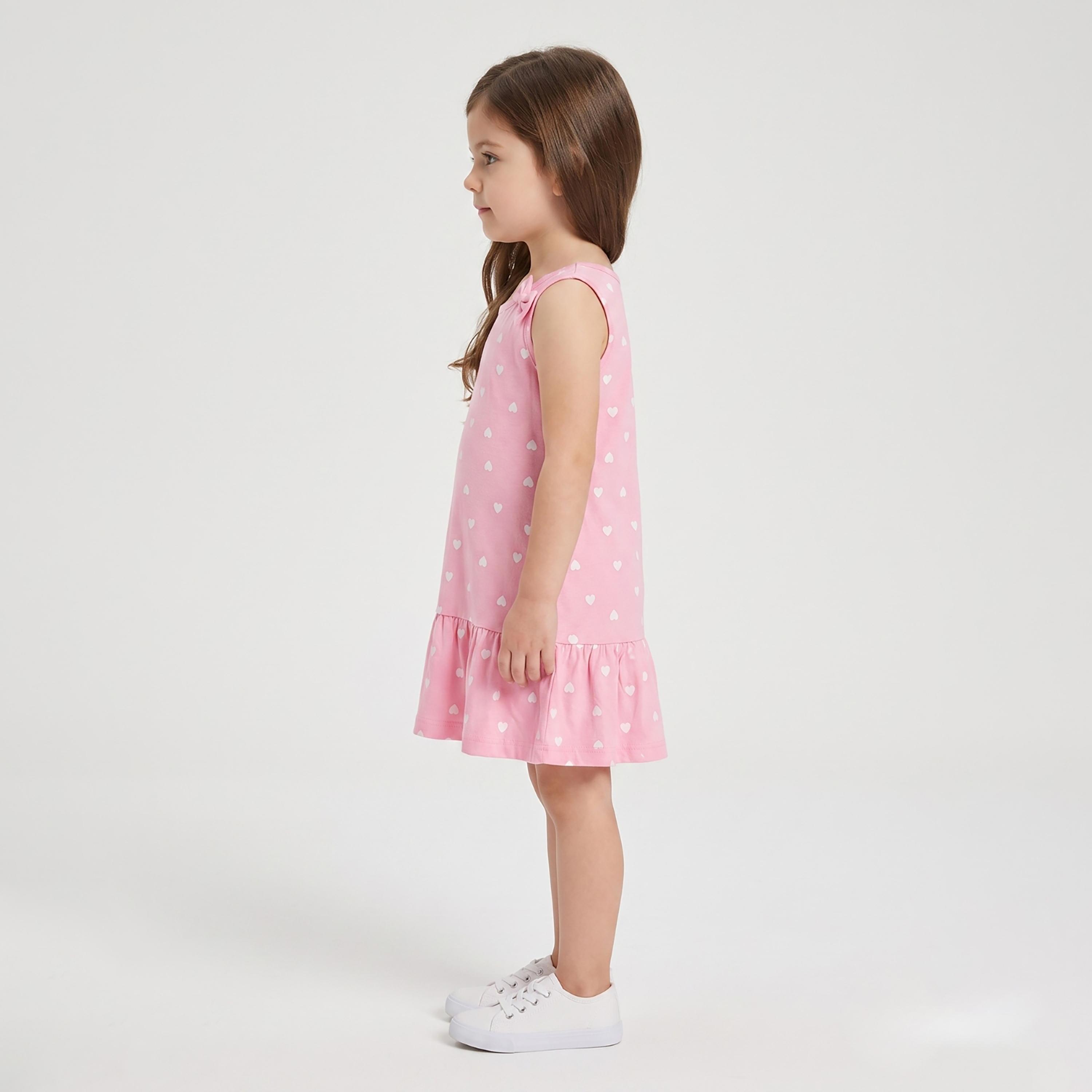فستان بدون أكمام بطبعة قلوب من بيبي كلو-girls-clothing-dressesandjumpsuits-image-3