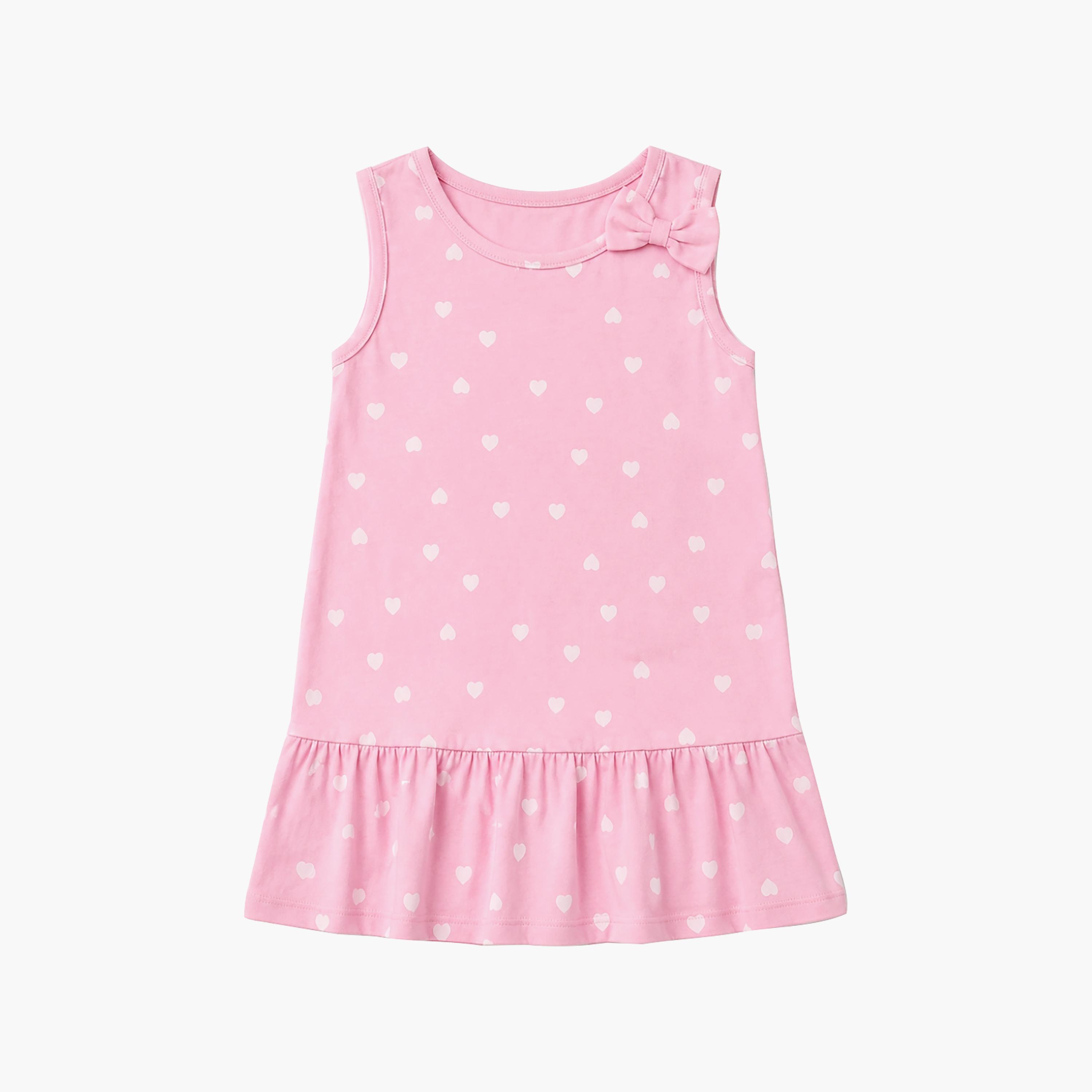 فستان بدون أكمام بطبعة قلوب من بيبي كلو-girls-clothing-dressesandjumpsuits-image-5