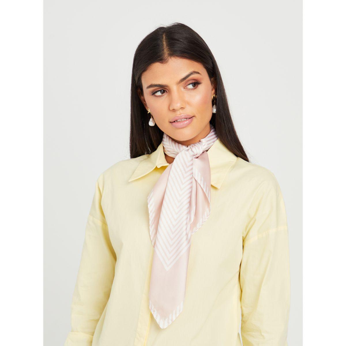Styli Set of 2 - Stripe and Aquatic Print Neck Scarf-women-winterwear-scarves-image-2