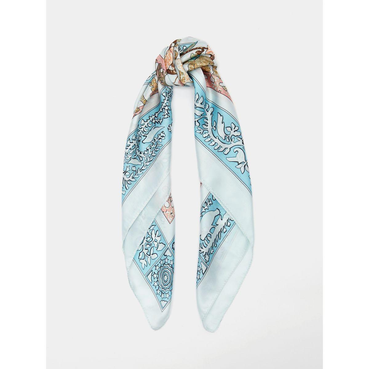 Styli Set of 2 - Stripe and Aquatic Print Neck Scarf-women-winterwear-scarves-image-6
