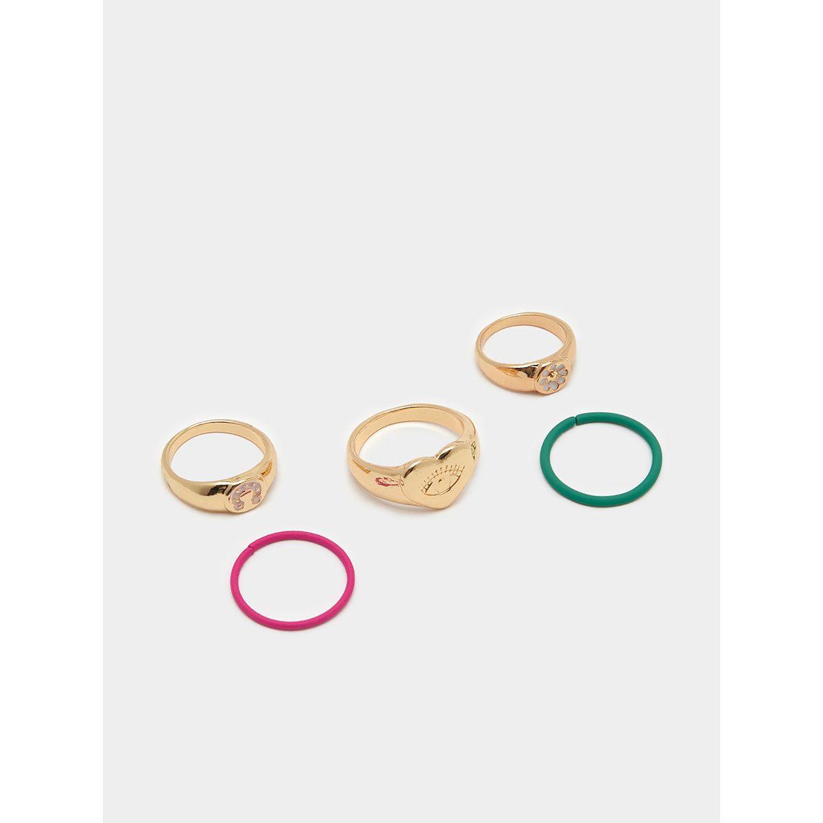 مجموعة من 6 خواتم عصرية من ستايلي-women-watchesandjewellery-jewellery-rings-image-3