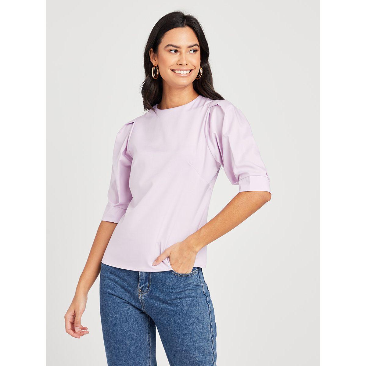 بلوزة باكمام قصيرة-women-clothing-shirtsandblouses-blouses-image-1