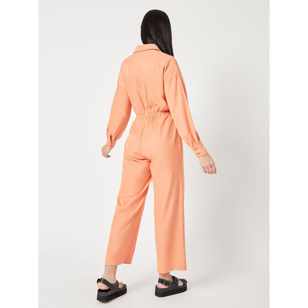 Styli Long Sleeves Button Closure Wide Leg Jumpsuit with Drawstring Waist-women-clothing-jumpsuits-image-4