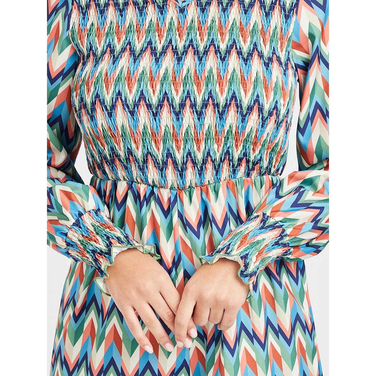 Styli Long Sleeves V Neck Abstract Print Wide Leg Jumpsuit-women-clothing-jumpsuits-image-3