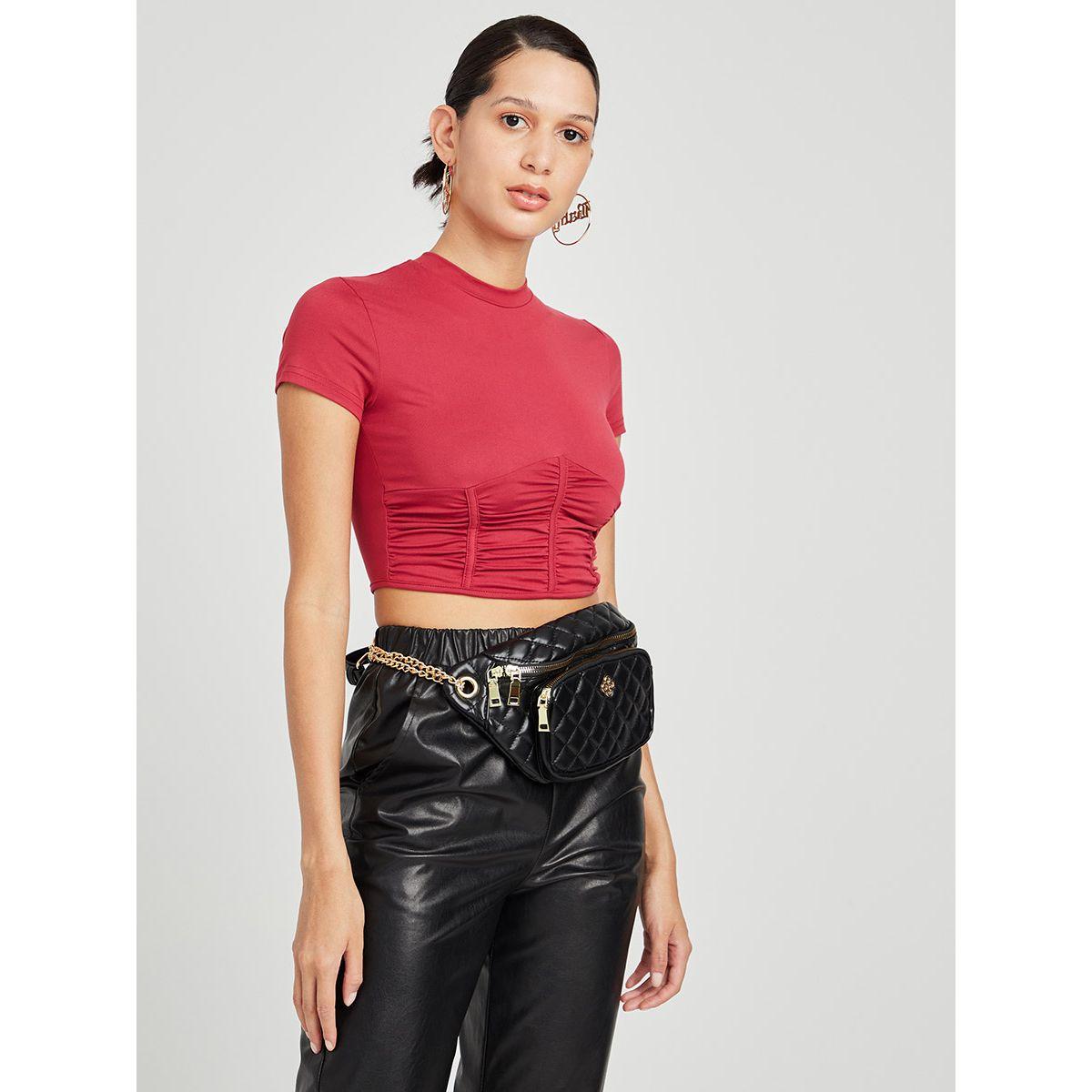Styli Short Sleeves Corset Fit Crop T-shirt-women-clothing-tshirts-image-1