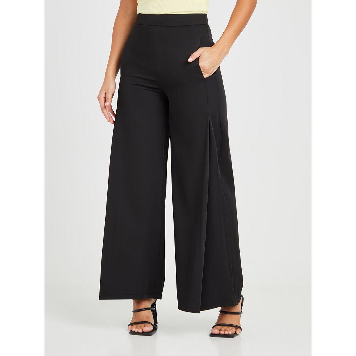 Styli Wide Leg Woven Pants with Side Pocket-women-clothing-bottoms-trousers-image-1