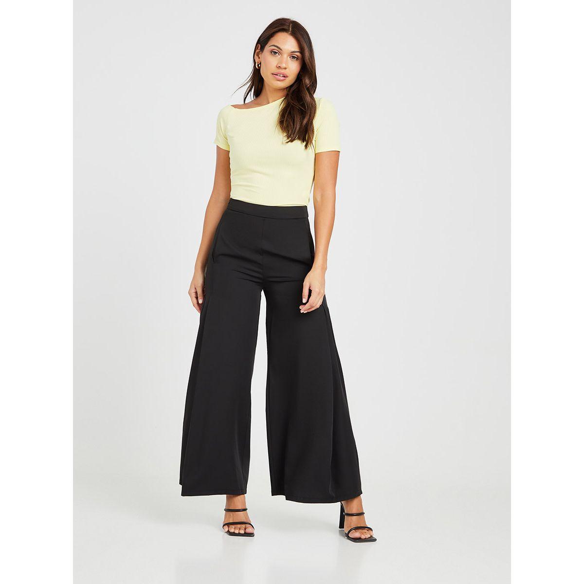 Styli Wide Leg Woven Pants with Side Pocket-women-clothing-bottoms-trousers-image-2