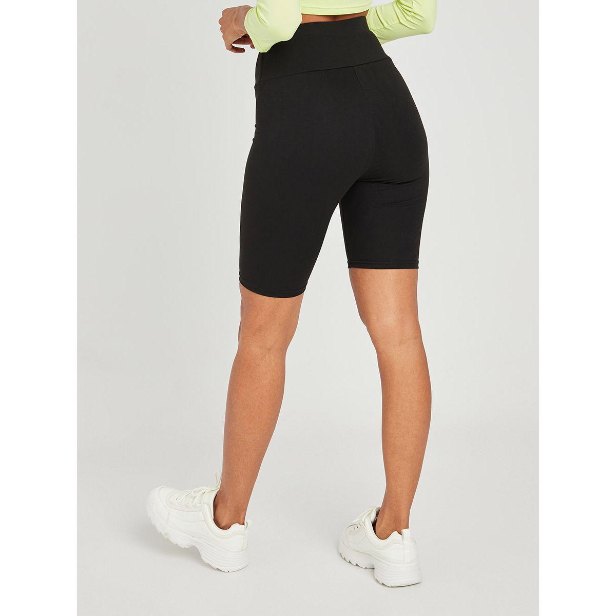 Styli Have a Nice Day Slogan Print Cycling Shorts-women-clothing-bottoms-shorts-image-5