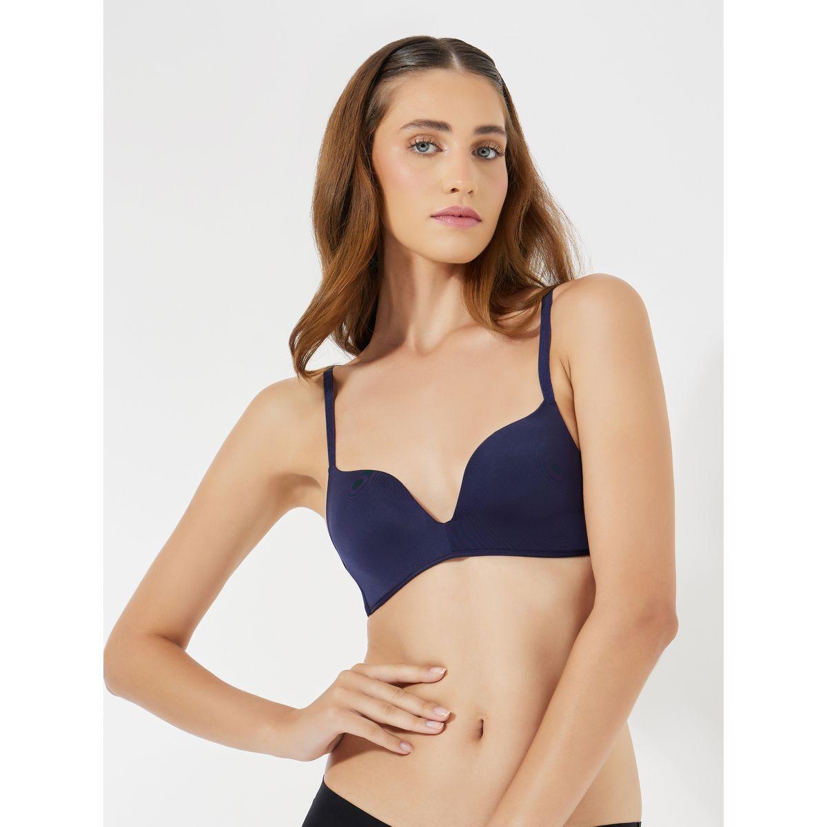 Styli Pack of 2 - Padded Non Wired Plunge Bra-women-clothing-lingerie-bras-image-2