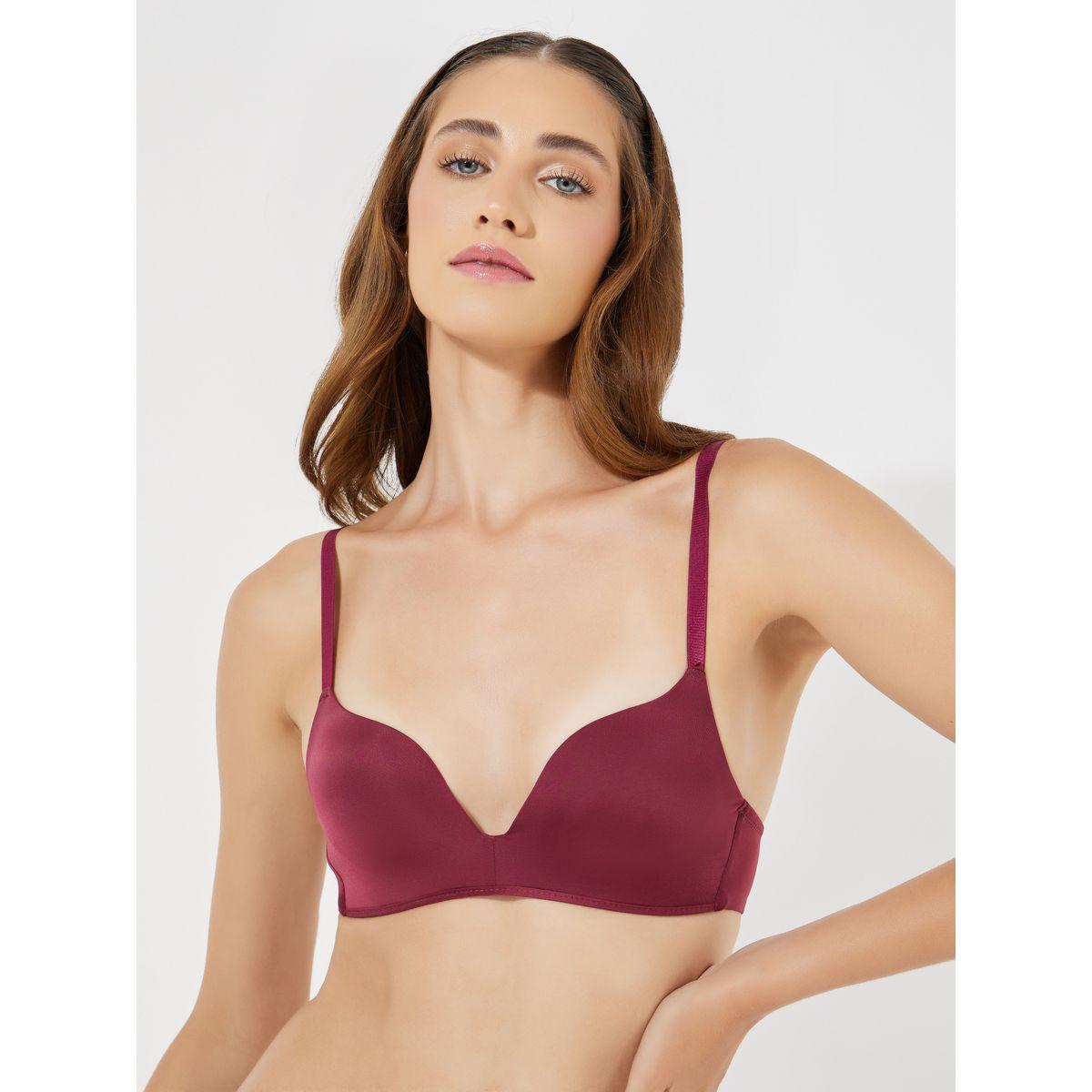 Styli Pack of 2 - Padded Non Wired Plunge Bra-women-clothing-lingerie-bras-image-5