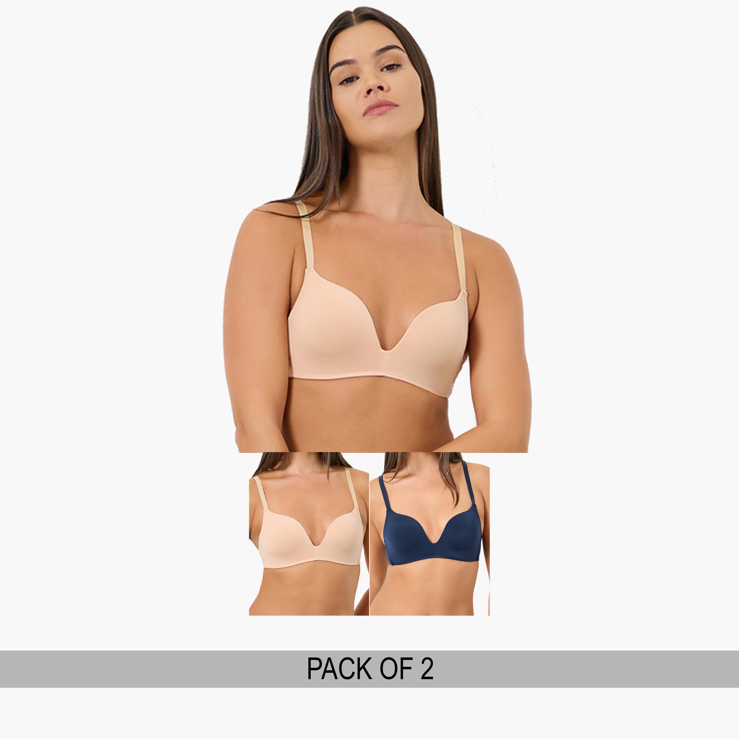 ستايلي - عبوة من قطعتين - حمالة صدر مبطنة بدون سلك-women-clothing-lingerie-bras-image-1