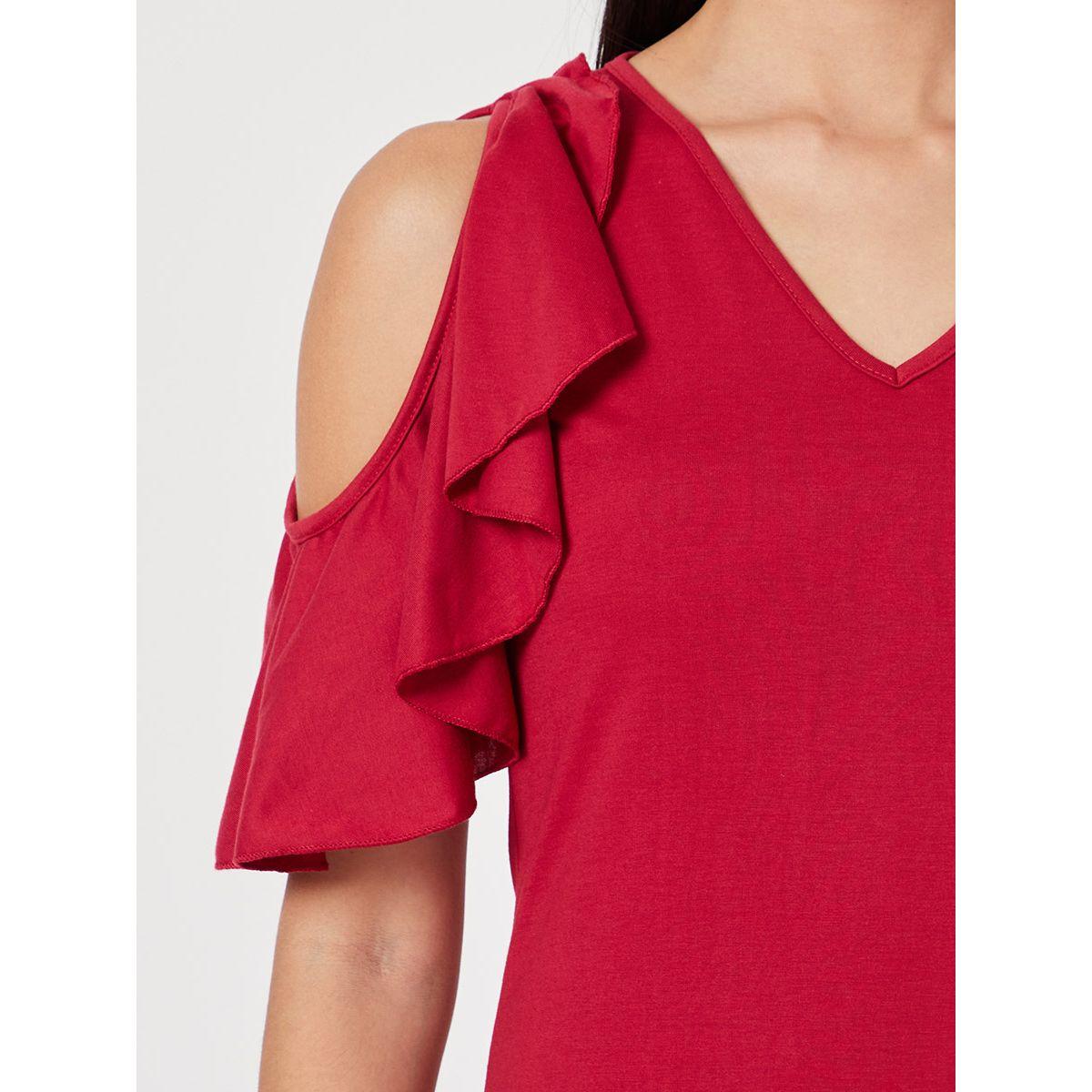 فستان قصير مزين بكشكش من ريد تايب-women-clothing-dresses-image-3