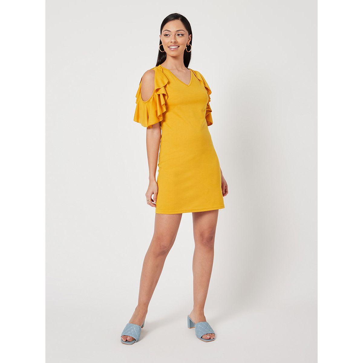 فستان قصير مزين بكشكش من ريد تايب-women-clothing-dresses-image-1
