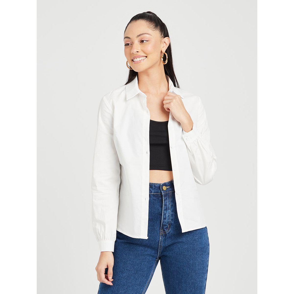 قميص طويل بقصة عادية-women-clothing-shirtsandblouses-shirts-image-1
