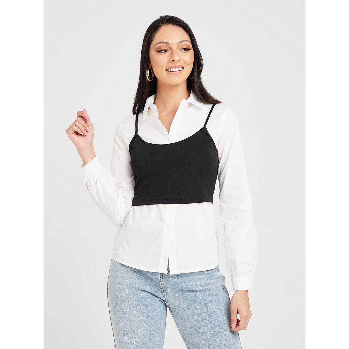 قميص طويل بقصة عادية-women-clothing-shirtsandblouses-shirts-image-2