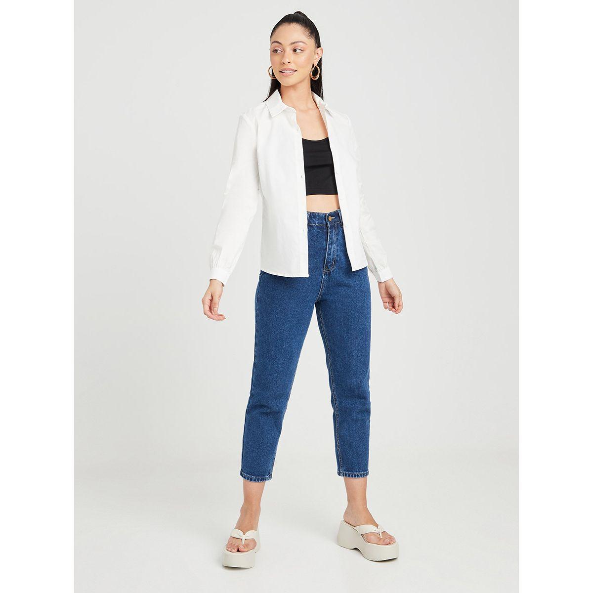 قميص طويل بقصة عادية-women-clothing-shirtsandblouses-shirts-image-3