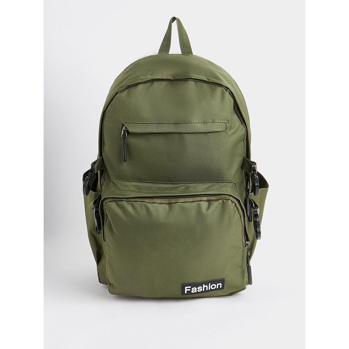 Styli Solid Backpack with External Zip Pockets-men-bags-image-1