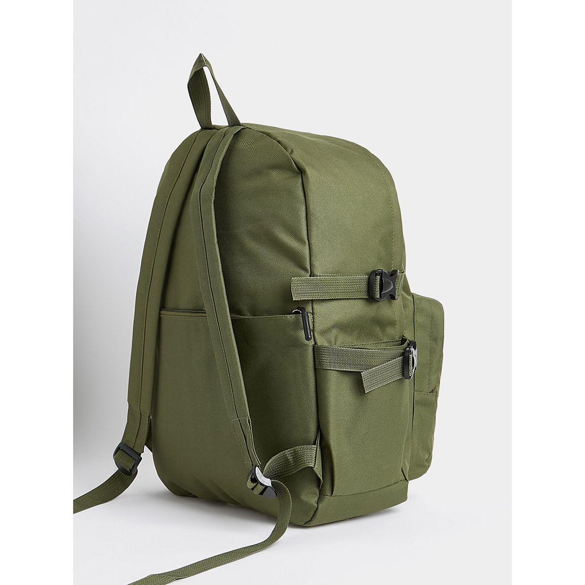 Styli Solid Backpack with External Zip Pockets-men-bags-image-4