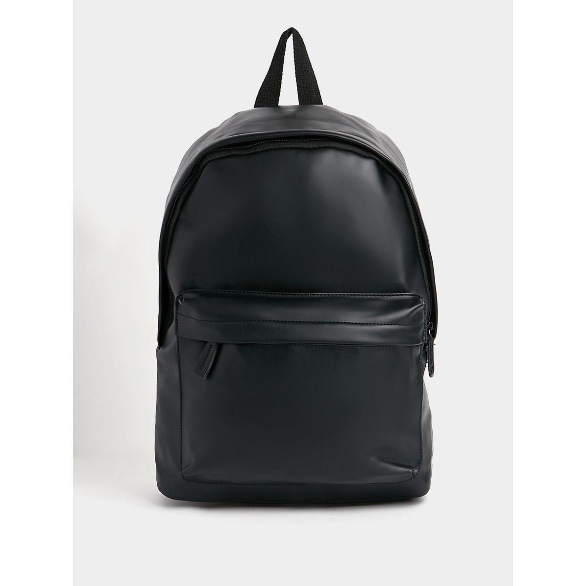 Styli PU Leather Backpack with Zip Closure Compartment-men-bags-image-1