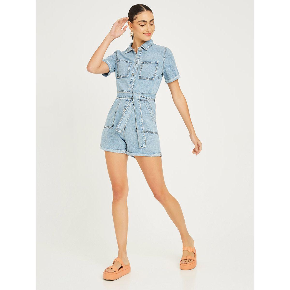 افرول دينيم باكمام قصيرة من ريد تايب-women-clothing-jumpsuits-image-2