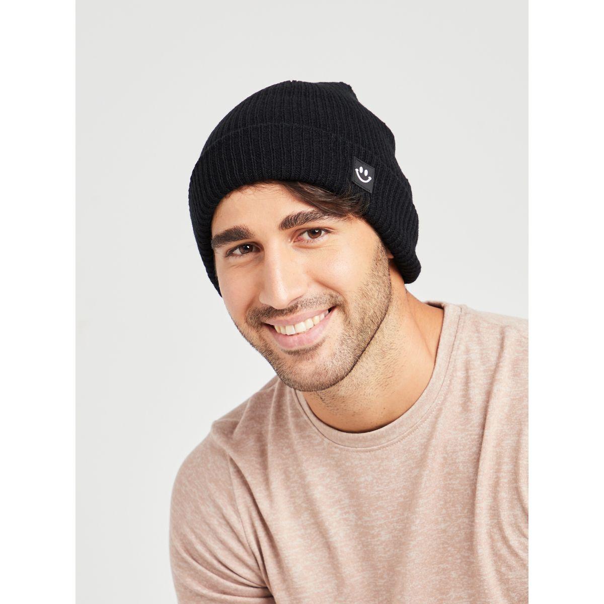 Styli Unisex Solid Knit Beanie-men-caps-image-2
