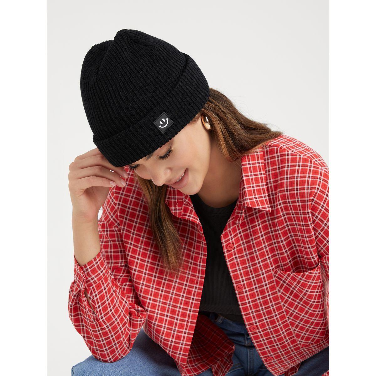Styli Unisex Solid Knit Beanie-men-caps-image-3