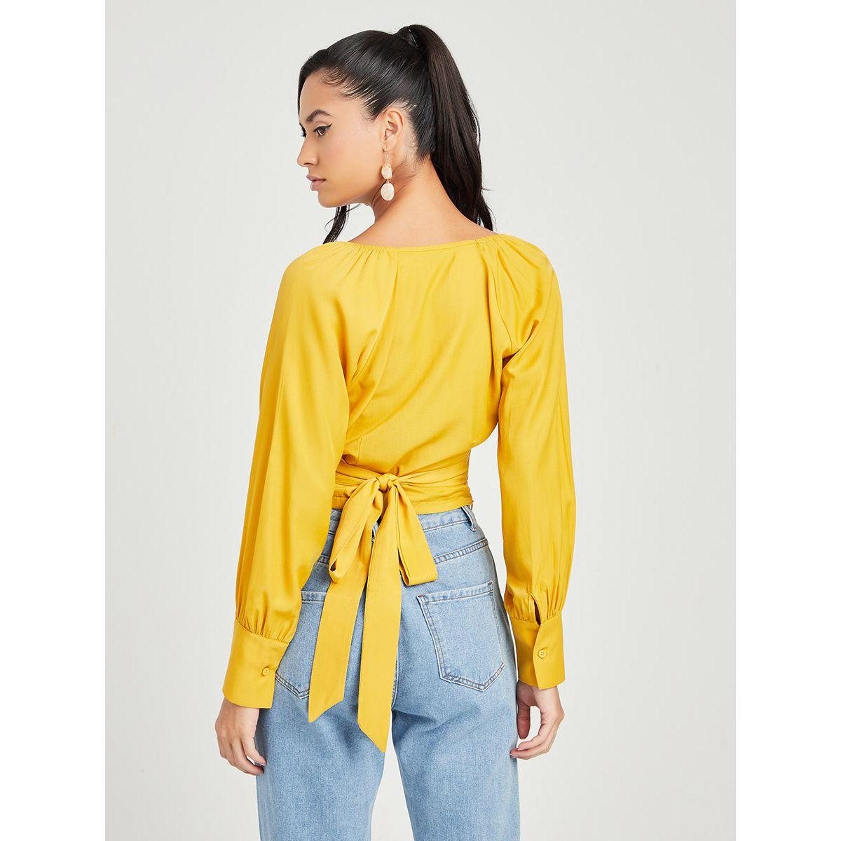بلوزة قصيرة باكمام طويلة من ريد تايب-women-clothing-shirtsandblouses-blouses-image-3