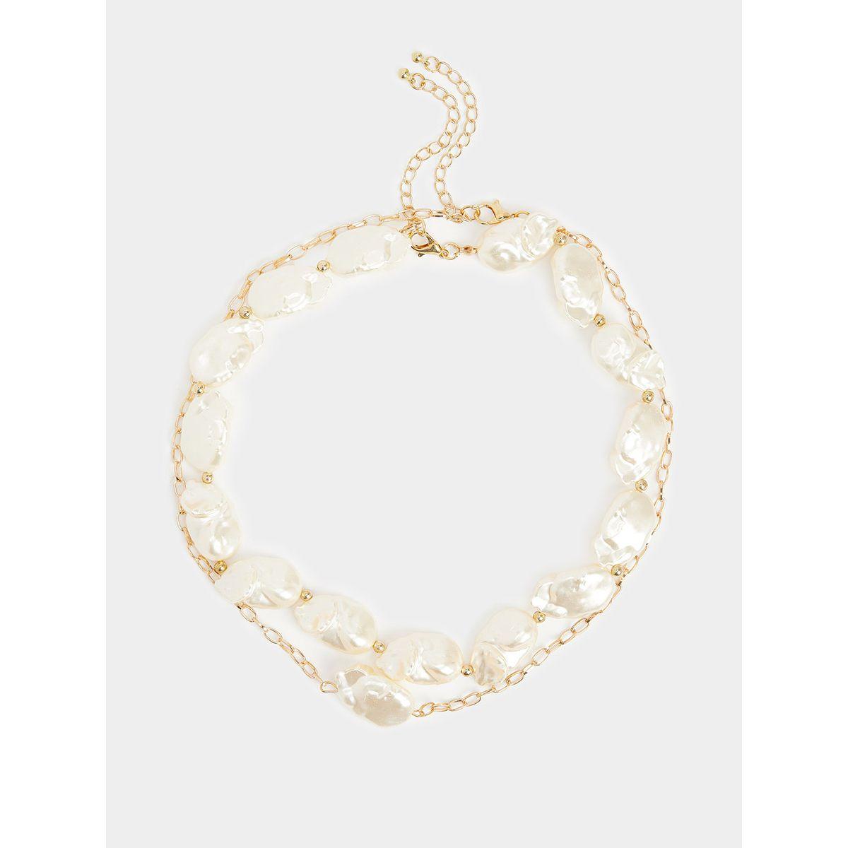 Styli Set of 2 - Textured Pearl Detail Short Necklace-women-watchesandjewellery-jewellery-necklacesandpendants-image-4