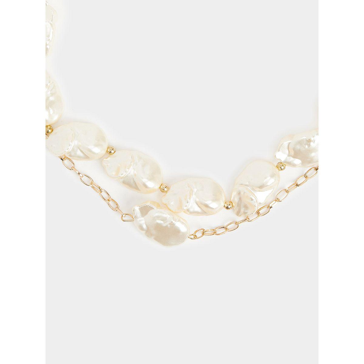 Styli Set of 2 - Textured Pearl Detail Short Necklace-women-watchesandjewellery-jewellery-necklacesandpendants-image-5