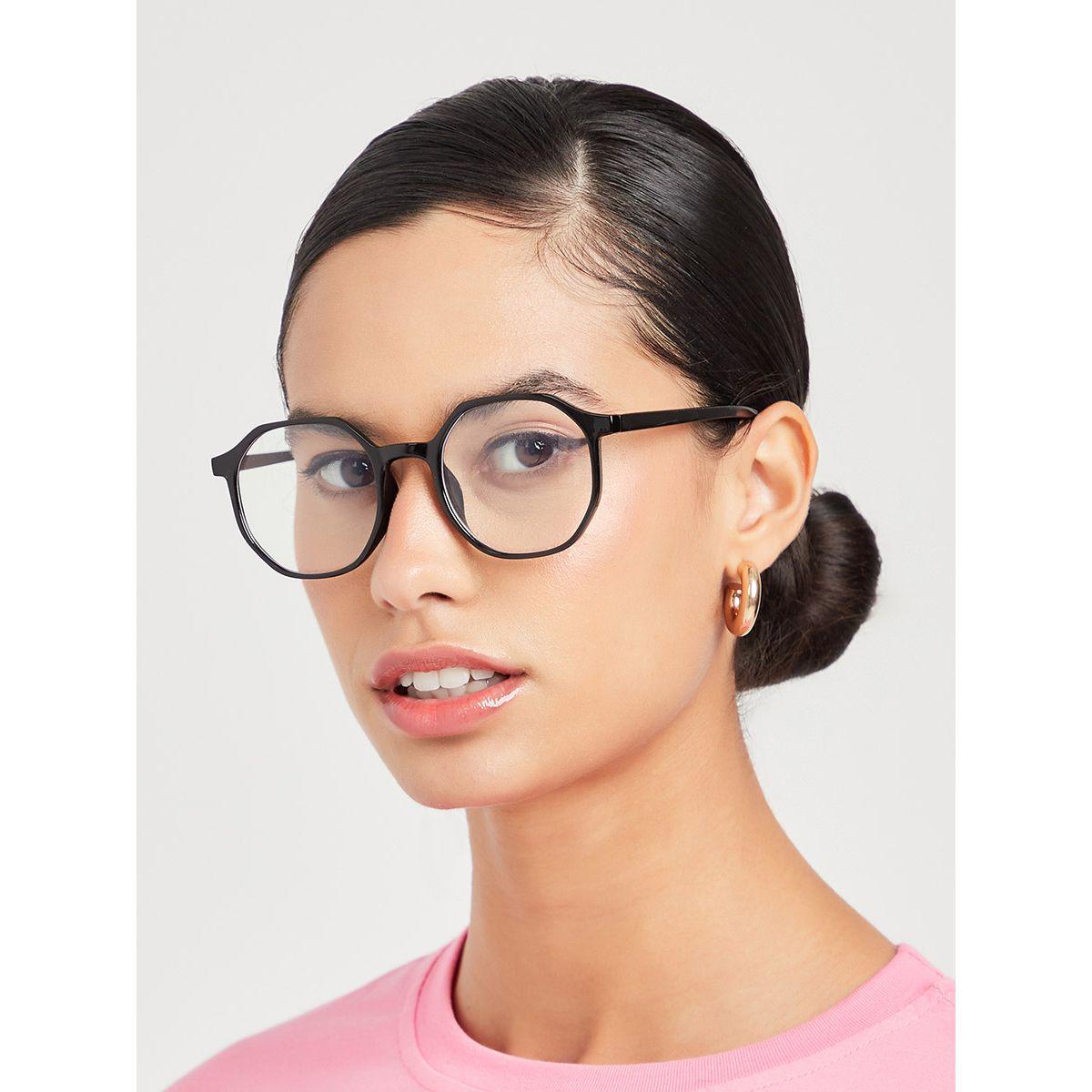 Styli Hexagon Frame Clear Sunglasses-women-sunglasses-image-2