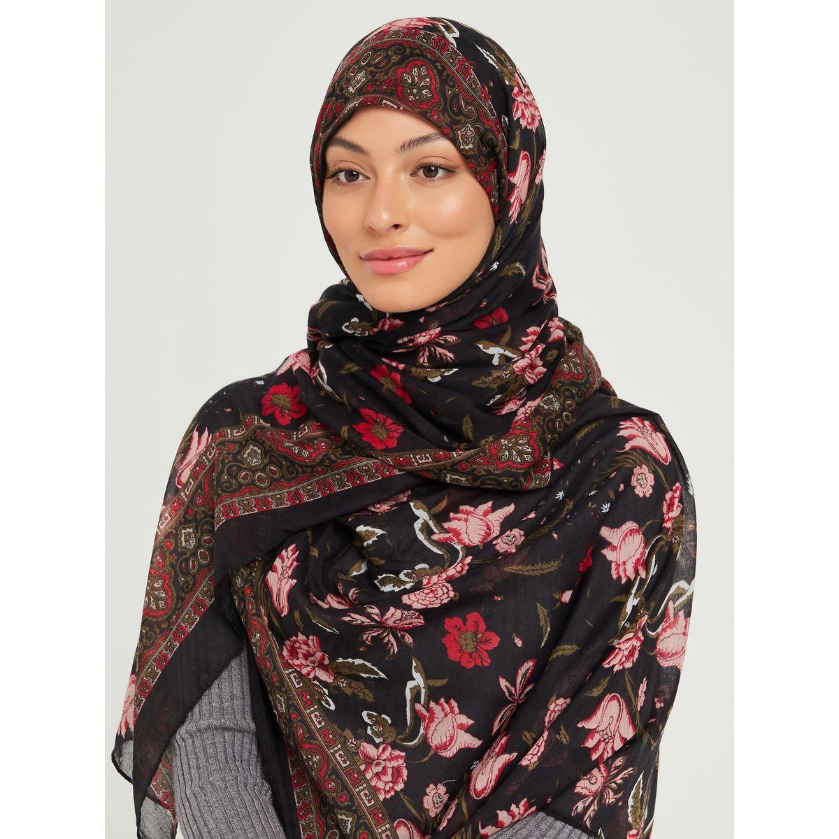 Styli Floral Print Scarf-women-winterwear-scarves-image-2