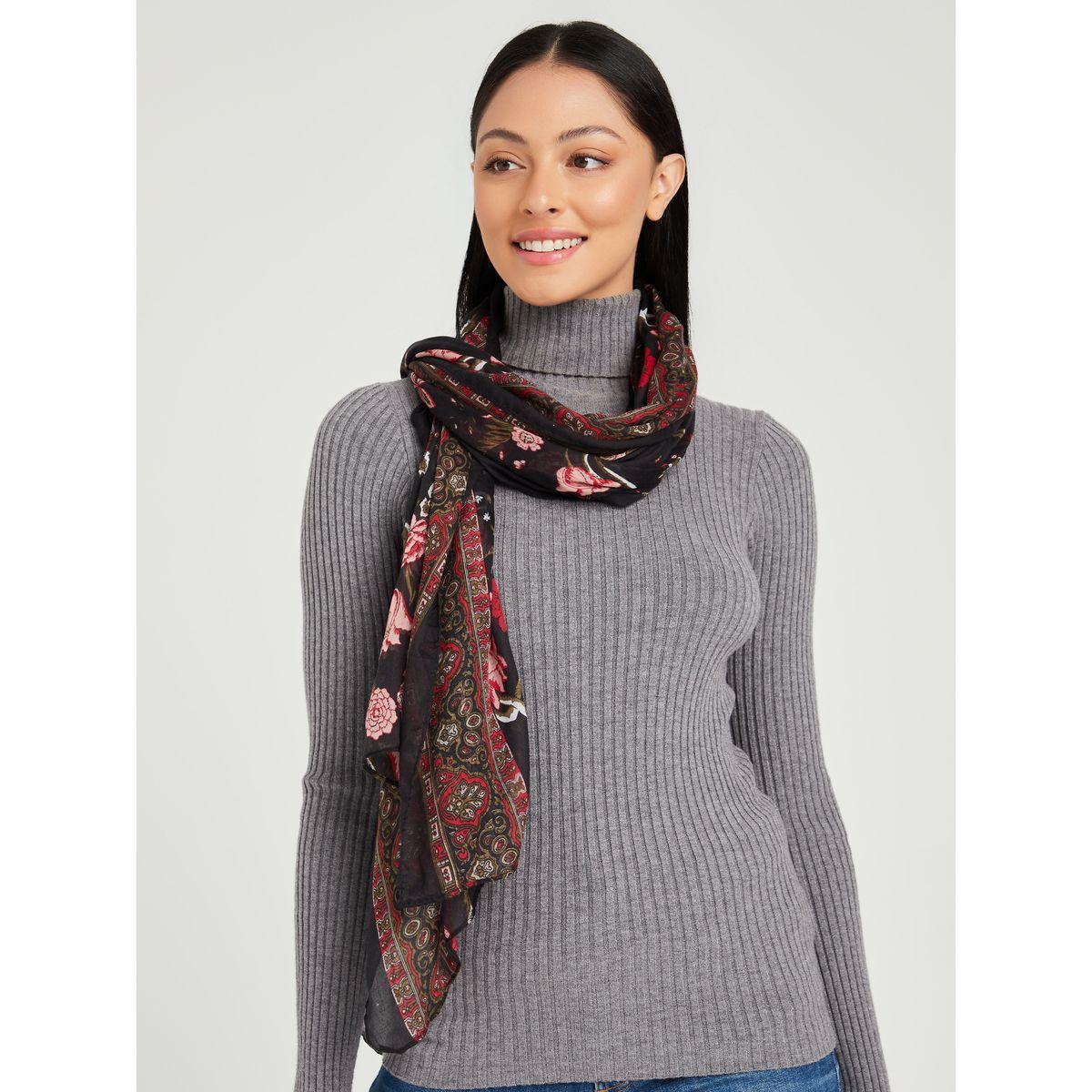 Styli Floral Print Scarf-women-winterwear-scarves-image-3
