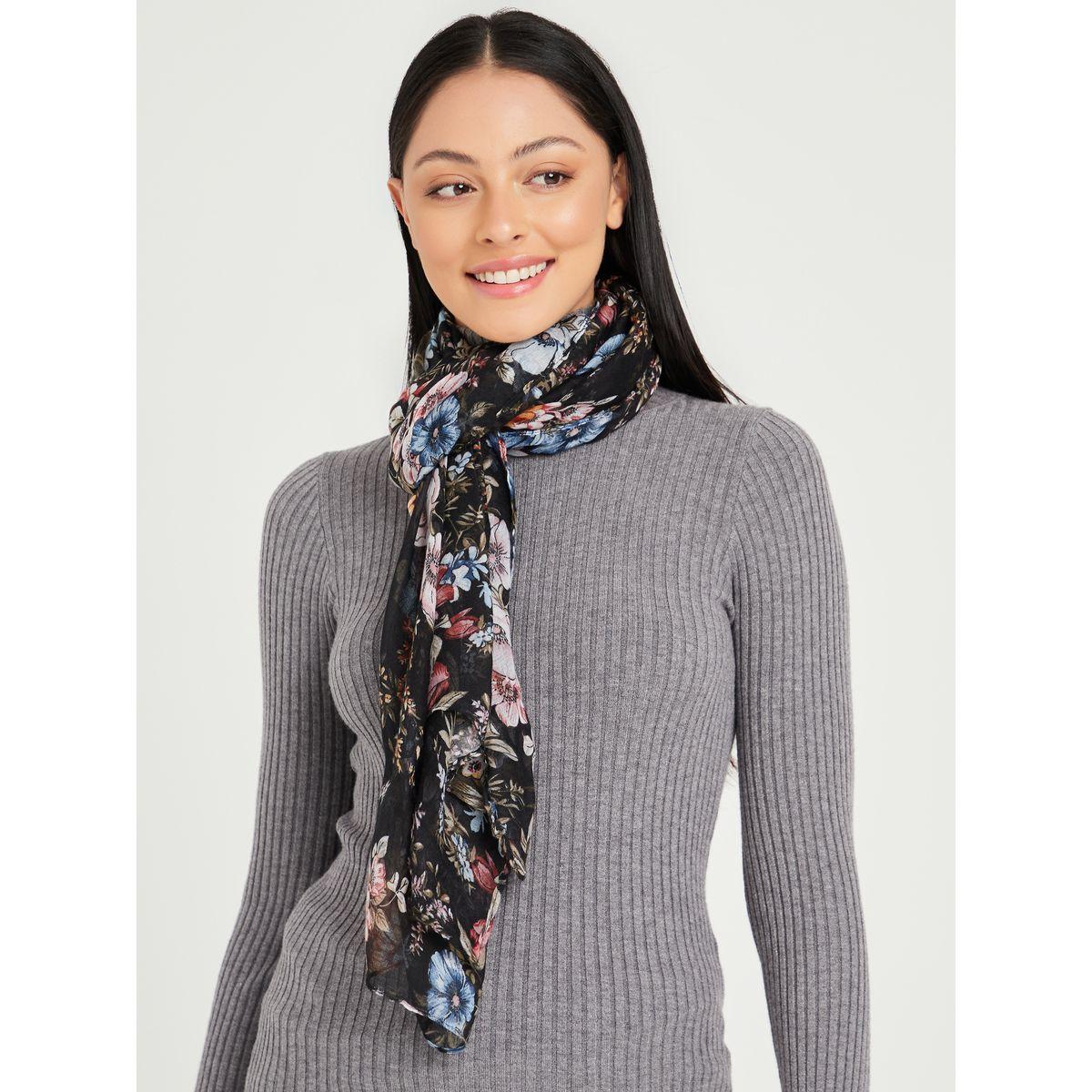 Styli Floral Print Scarf-women-winterwear-scarves-image-3