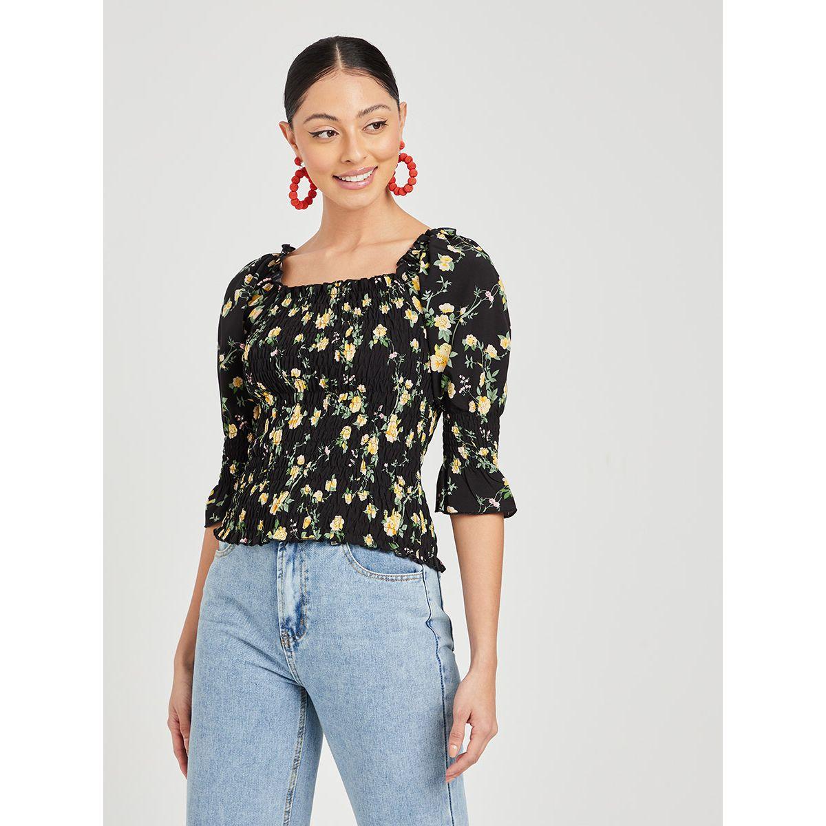 بلوزة مطبعة بزهور من ريد تايب-women-clothing-shirtsandblouses-blouses-image-1