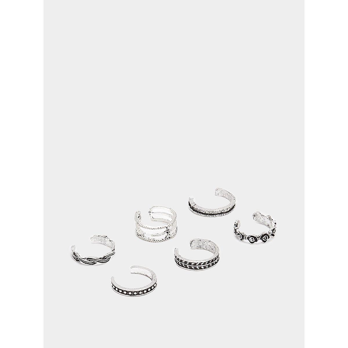 مجموعة من 12 خواتم قدم من ستايلي-women-watchesandjewellery-jewellery-rings-image-6
