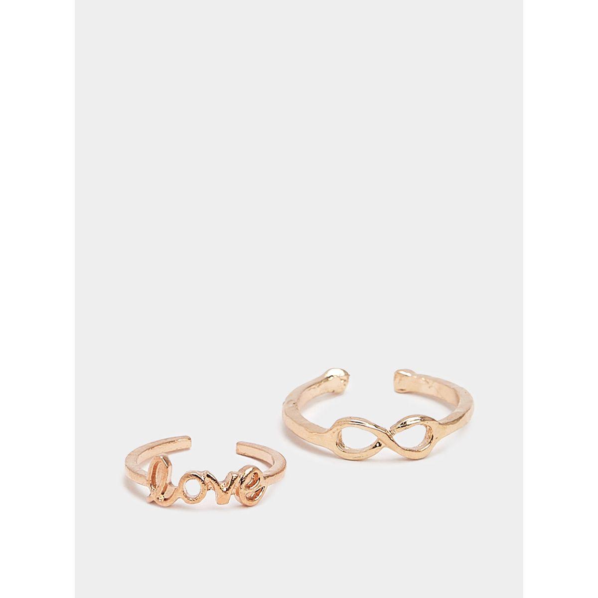 مجموعة من 2 خواتم قدم من ستايلي-women-watchesandjewellery-jewellery-rings-image-1