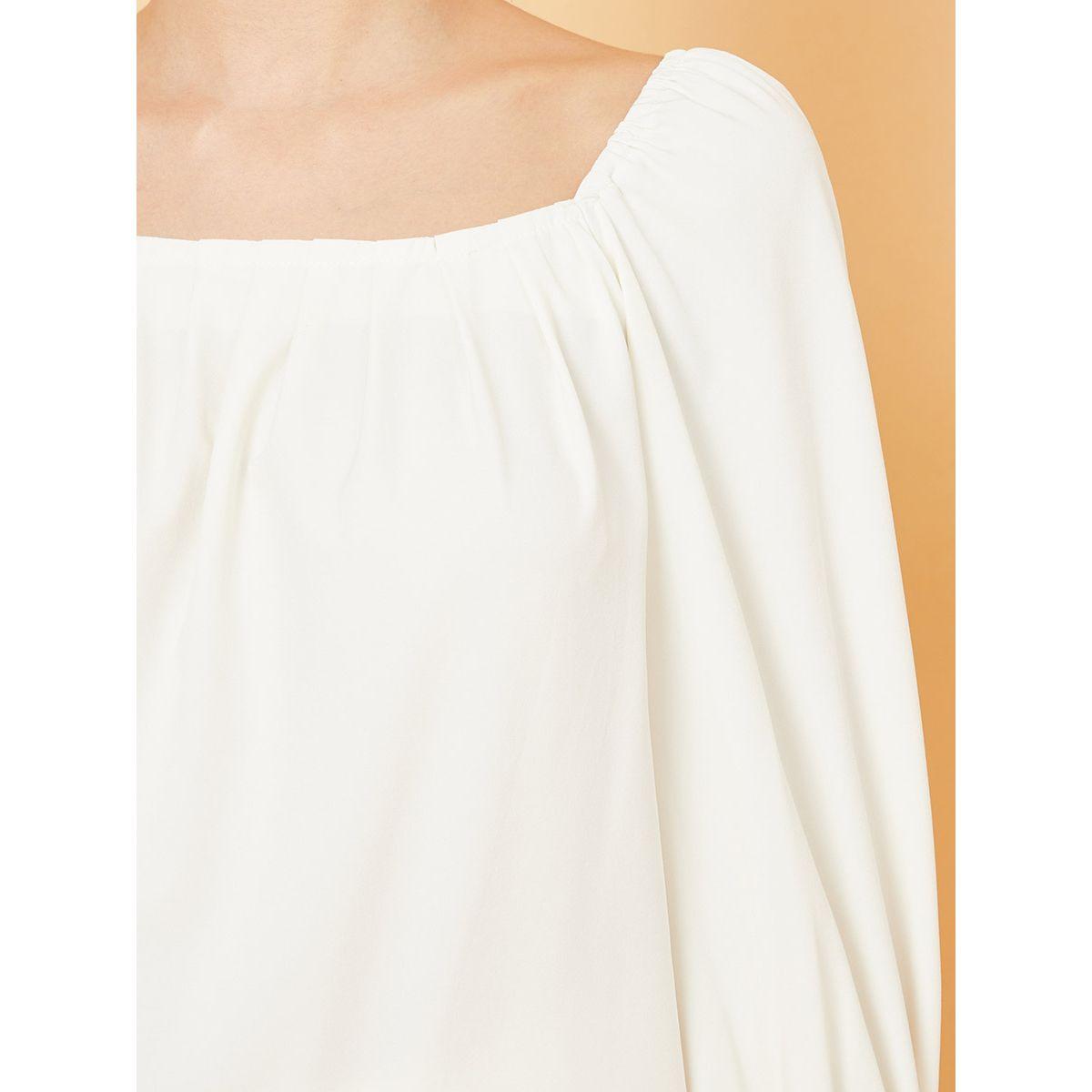 Styli Frill Cuff Long Sleeves Peasant Style Woven Blouse-women-clothing-shirtsandblouses-blouses-image-5