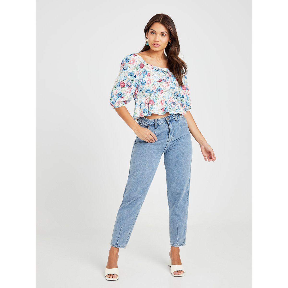 بلوزة مطبعة بزهور من ريد تايب-women-clothing-shirtsandblouses-blouses-image-2