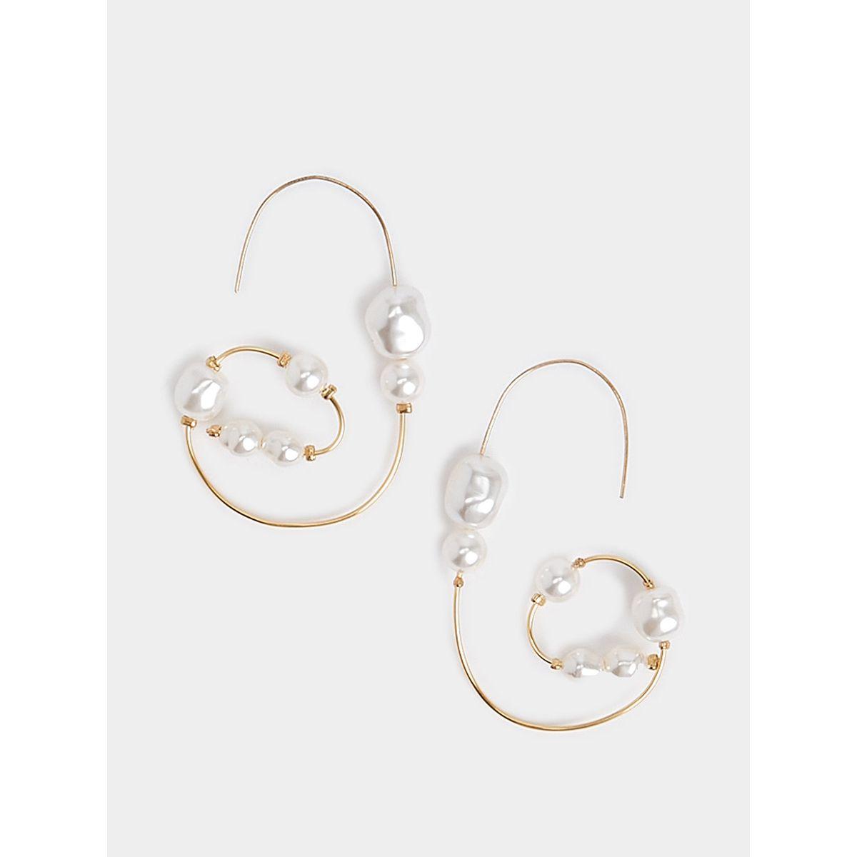 Styli Pearl Detail Earrings-women-watchesandjewellery-jewellery-earrings-image-1