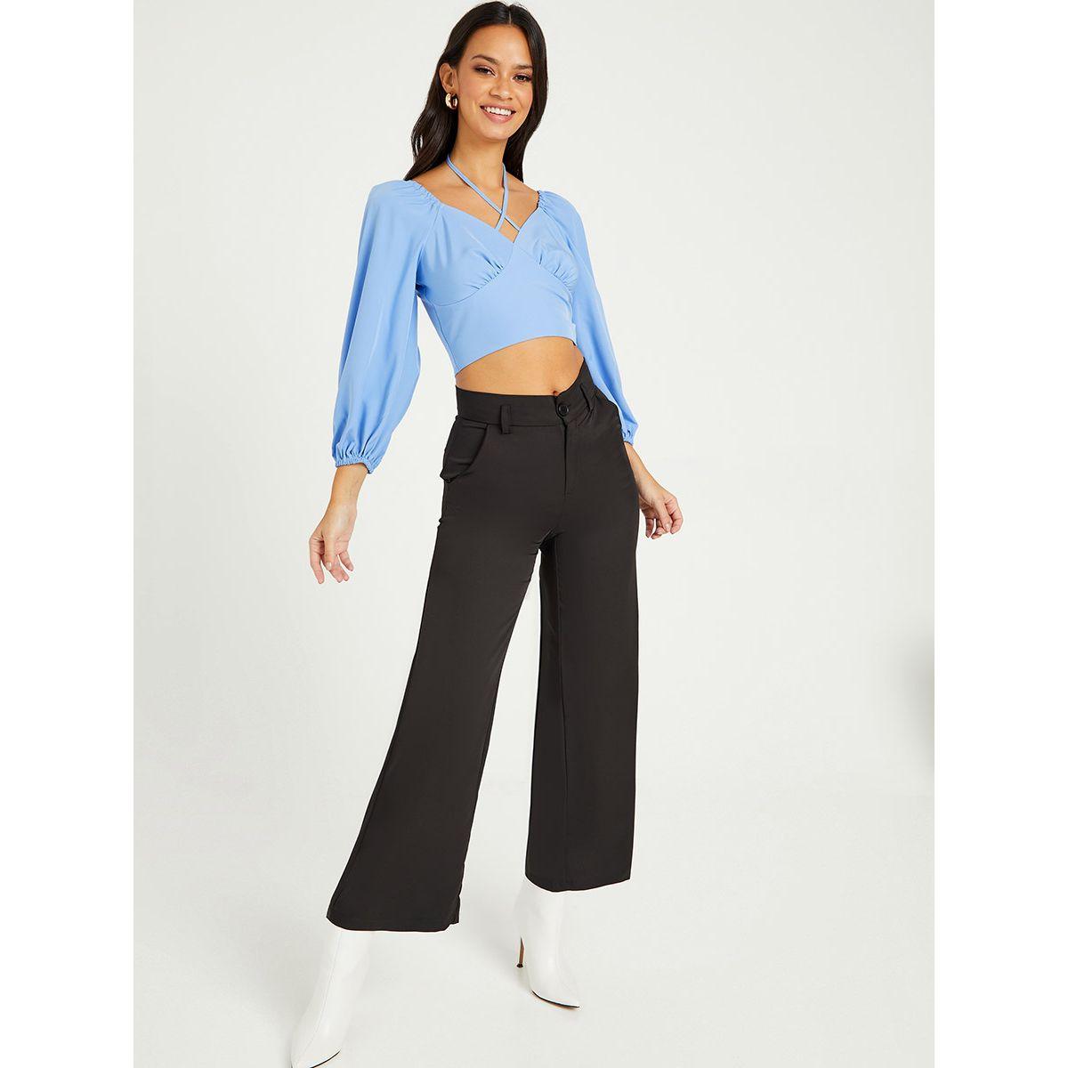 Styli Balloon Sleeves Peasant Style Crop Blouse-women-clothing-shirtsandblouses-blouses-image-2